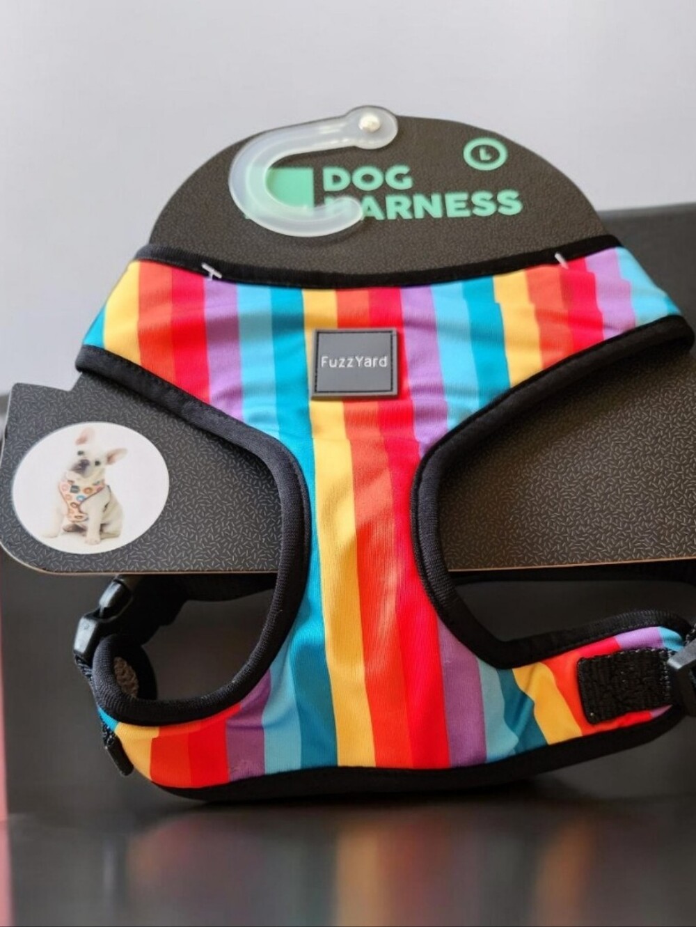 FuzzYard Rainbow Stripe Dog Harness - Multicolor■ Final Price